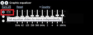 Sample Options for Equalizer